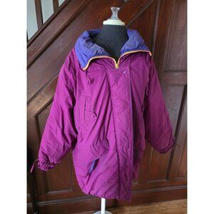 Vintage PA Originals Purple & Yellow 80s Puffer Coat 22W-24W